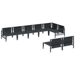 Garden Sofa Set with Cushion Anthracite Steel 3378994