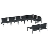 Garden Sofa Set with Cushion Anthracite Steel 3378994