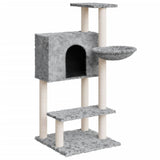 Cat Tree with Sisal Scratching Posts Light Grey 108.5 cm 171598