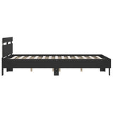 Bed Frame with LED without Mattress Black 150x200 cm King Size 3207540