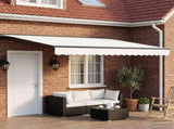 Manual Awning Frame with LEDs White and Anthracite 4.5 x 3.5 m 3420909