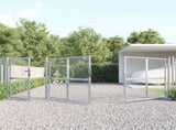 Mesh Garden Gate Silver 400x125 cm Galvanised Steel 154555