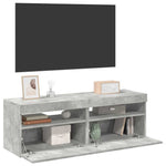 TV Cabinets with LED Lights 2 pcs Concrete Grey 60x35x40 cm 804418