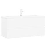 Sink Cabinet with Built-in Basin White Engineered Wood 3071657