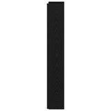 Storage Headboard with LED Black Oak Engineered Wood 3418680