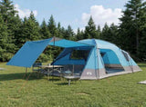 Cabin Tent with Roof Blue 12-Person Polyester and Steel 42028572
