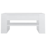 Coffee Table White 102x55x45 cm Engineered Wood 810899
