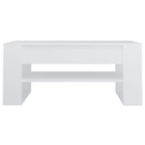 Coffee Table White 102x55x45 cm Engineered Wood 810899