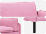 2-Seater Sofa Pink 188 x 81 x 89 cm Fabric 42048610