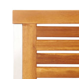 Garden Chair Set of 2 Teak Look Solid Acacia Wood with oil finish 46495