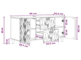 Sideboard High Gloss White 89 x 34.5 x 60 cm Engineered Wood 895119
