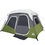 Family Tent with LED 6-Person Light Green Quick Release 94308