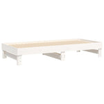 ZNTS Pull-out Day Bed without Mattress White 2x cm 823380