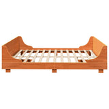 Bed Frame without Mattress Wax Brown 200x200 cm Solid Wood Pine 3302272