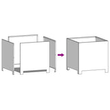 Garden Planters 2 pcs 40x40x40 cm Stainless Steel 851208