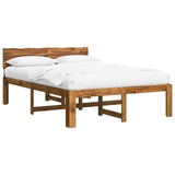 Double Bed Frame with Headboard ROSTOCK Natural 150 x 200 cm 3405462