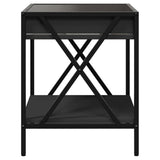 Bedside Table with Infinity LED Black 40x40x49 cm 3284096