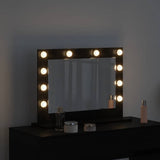 Vanity Mirror Rectangular with Mirror Black Oak 60 x 45 x 18 cm 868310