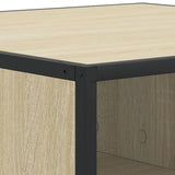 ZNTS Coffee Table Sonoma Oak 80x80x30 cm Engineered Wood and Metal 848770