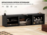 65" TV Stand, with LED Lights and Storage - Black T3398P344787