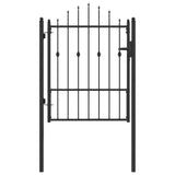 Fence Gate HORST 100 x 125 cm Metal Black Lockable 42034050