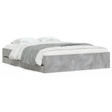 Bed Frame with Drawers without Mattress Concrete Grey 140x190 cm 3207304