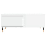 ZNTS Coffee Table High Gloss White 90x50x36.5 cm Engineered Wood 830798