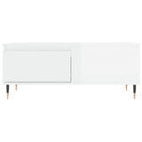 ZNTS Coffee Table High Gloss White 90x50x36.5 cm Engineered Wood 830798