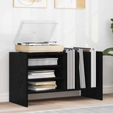 Record Cabinet Black Oak 78.5 x 35 x 45 cm Engineered Wood 891073