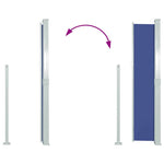 Patio Retractable Side Awning 170x300 cm Blue 48366