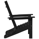 Folding Adirondack Chair Black 80.5 x 74.5 x 92 cm HDPE 42006619
