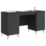 Desk with Shelf Black 142.5 x 50 x 75 cm Engineered Wood 3414631