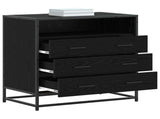 Drawer Cabinet 3-Drawer Black oak 70 x 41 x 70 cm 8010308