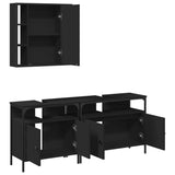 Bathroom Cabinet Set Black 3214725