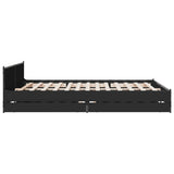Bed Frame with Drawers without Mattress Black 200x200 cm 3279912