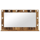 Vanity Mirror Rectangular with Mirror Old Wood 100 x 55 x 18 cm 868307