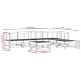 ZNTS 7 Piece Garden Lounge Set Grey Solid Wood Pine 3186405