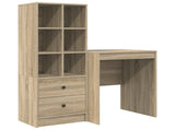 Desk with Drawer with Shelf with Storage 2 pcs Sonoma Oak 3337339