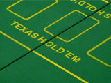 Foldable Poker Mat, 10-Player Table Top with Cup Holder, Carry Bag - Green T3398P377381