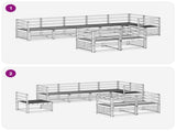 Outdoor Sofa Set 8 pcs Natural Solid Acacia Wood 3373639