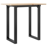 Dining Table O-Frame 80x50x75 cm Solid Wood Pine and Steel 3282672