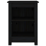 Bedside Cabinets 2 pcs Black 40x35x55 cm Solid Wood Pine 820965