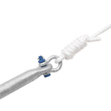 Folding Anchor with Rope Silver 10 kg Hot Dip Galvanized Cast Iron 94279