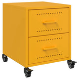 ZNTS Bedside Cabinets 2 pcs Mustard Yellow 36x39x43.5 cm Steel 846633