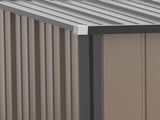 5.3 x 3.1ft Corrugated Steel Garden Shed - Brown T3398P328400