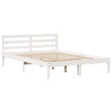 Bookcase Bed without Mattress White 140x190 cm Solid Wood Pine 3321849
