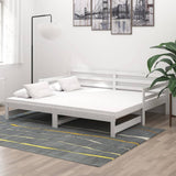 Pull-out Day Bed without Mattress White 2xcm 806956