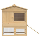 Chicken Coop Brown 75 x 60 x 89 cm Solid Pine Wood 42012463