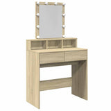 Dressing Table with LED Sonoma Oak 80x41x144.5 cm 848180
