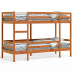 Bunk Bed without Mattress Wax Brown 75x190 cm Small Single Solid Wood Pine 3284226